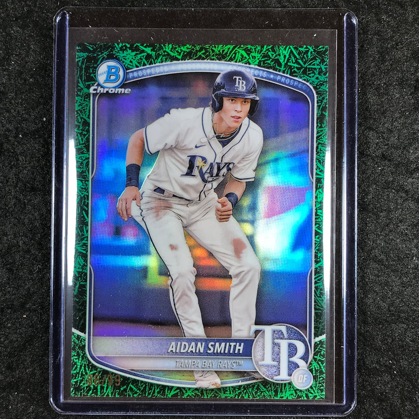 2025 Bowman Baseball AIDAN SMITH Chrome Prospect Green Grass 86/99 #81