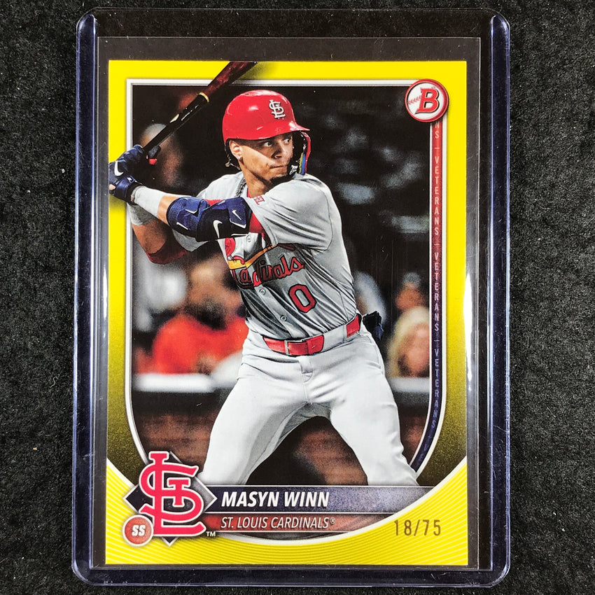 2025 Bowman Baseball MASYN WINN Base Yellow 18/75 #100