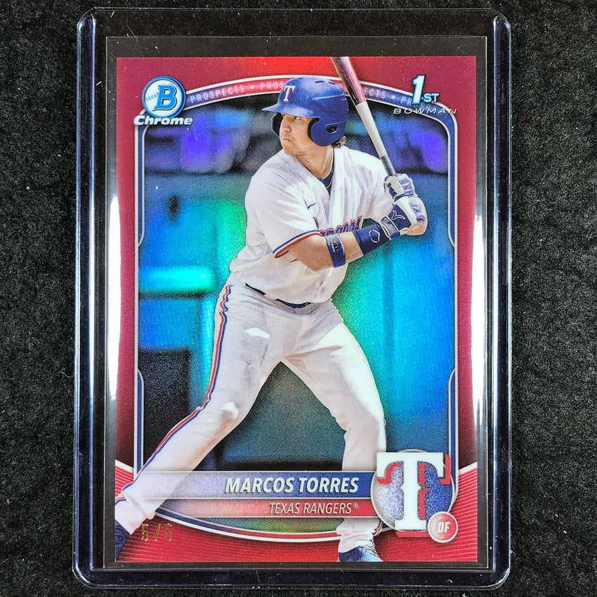 2025 Bowman Baseball MARCOS TORRES Chrome Prospect 1st Bowman Red 5/5 #94