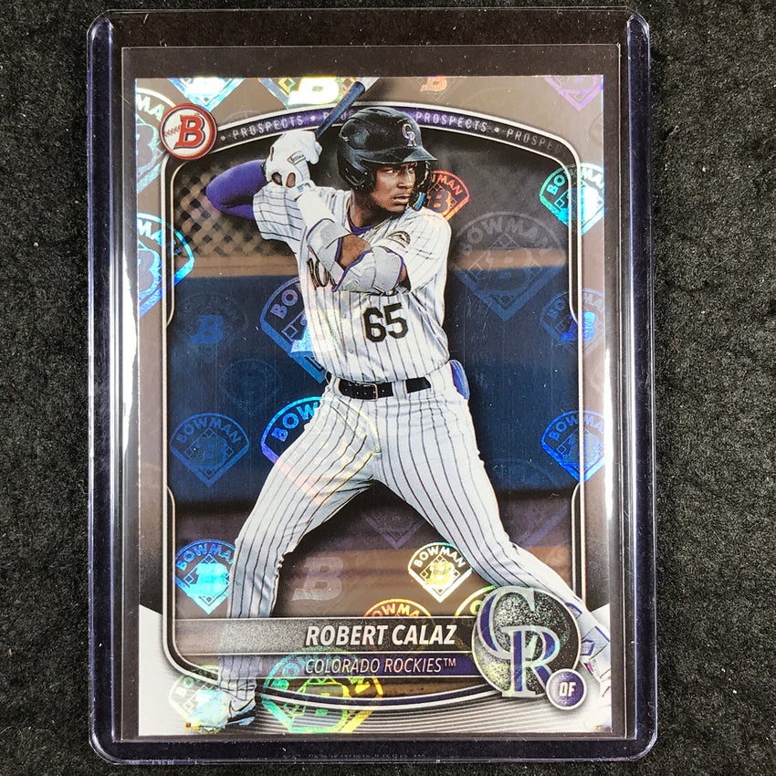 2025 Bowman Baseball ROBERT CALAZ Base Prospect Bowman Retro Logo Foil SSP #40