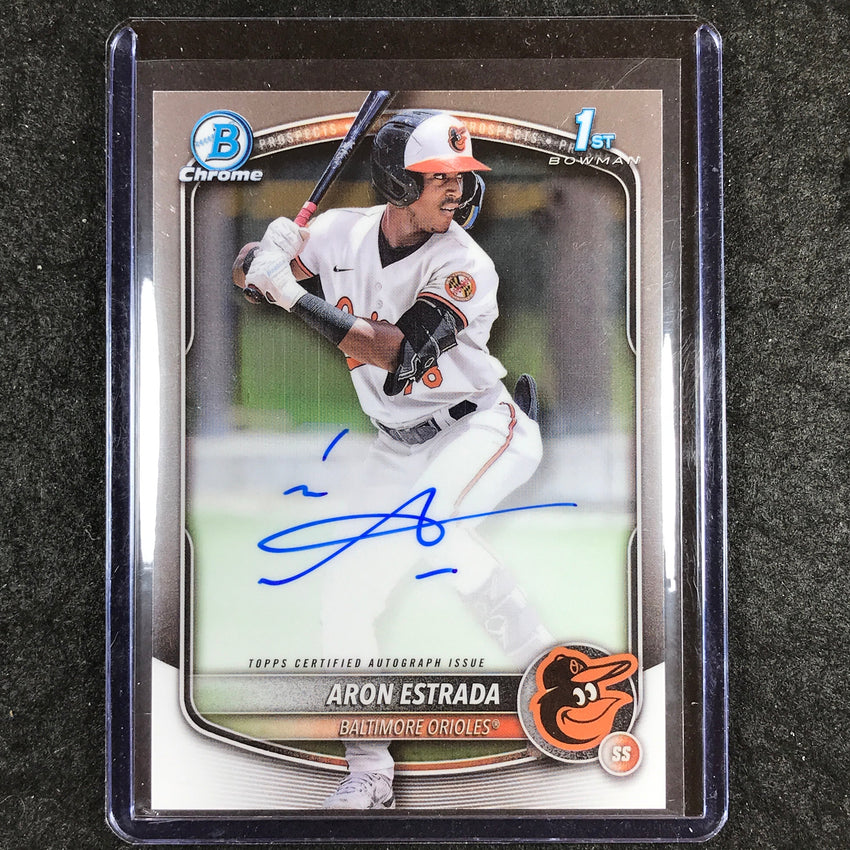 2025 Bowman Baseball ARON ESTRADA Chrome Prospect 1st Bowman Auto Base #AES