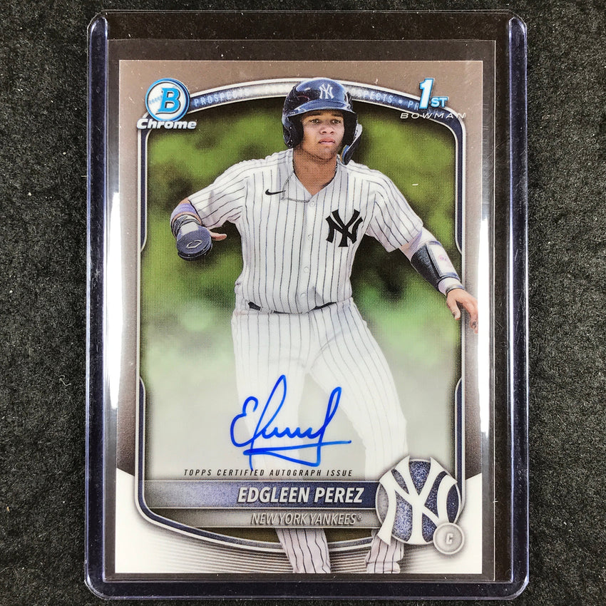 2025 Bowman Baseball EDGLEEN PEREZ Chrome Prospect 1st Bowman Auto Base #EPZ
