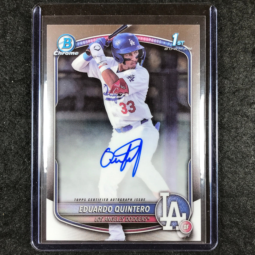 2025 Bowman Baseball EDUARDO QUINTERO Chrome Prospect 1st Bowman Auto Base #EQ