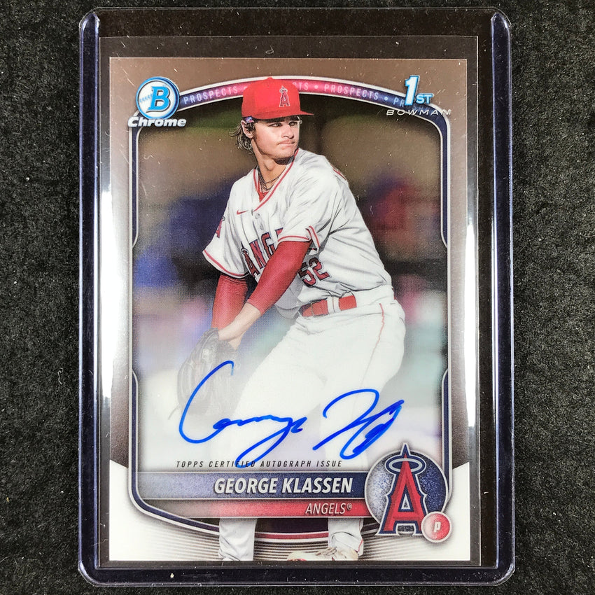 2025 Bowman Baseball GEORGE KLASSEN Chrome Prospect 1st Bowman Auto Base #GK