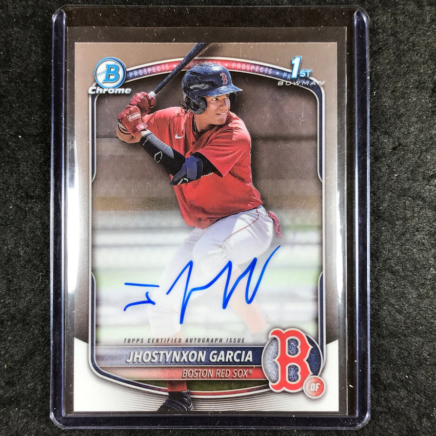 2025 Bowman Baseball JHOSTYNXON GARCIA Chrome Prospect 1st Bowman Auto Base #JGA