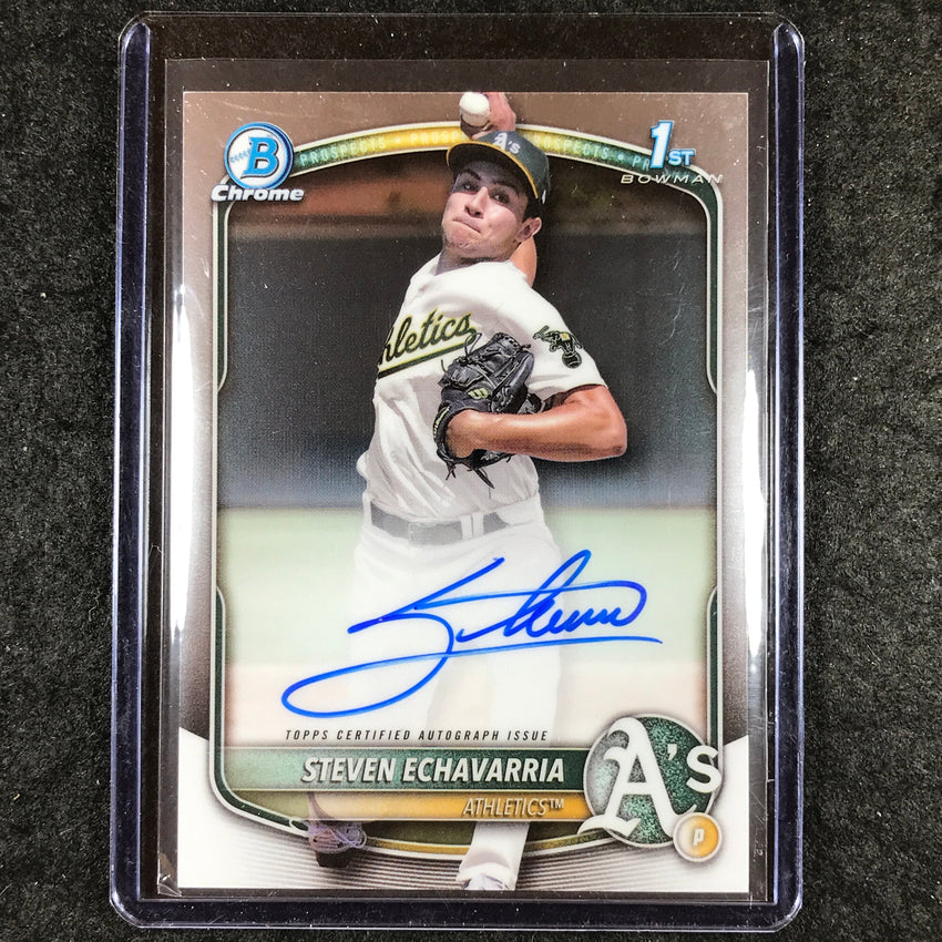 2025 Bowman Baseball STEVEN ECHAVARRIA Chrome Prospect 1st Bowman Auto Base #SE