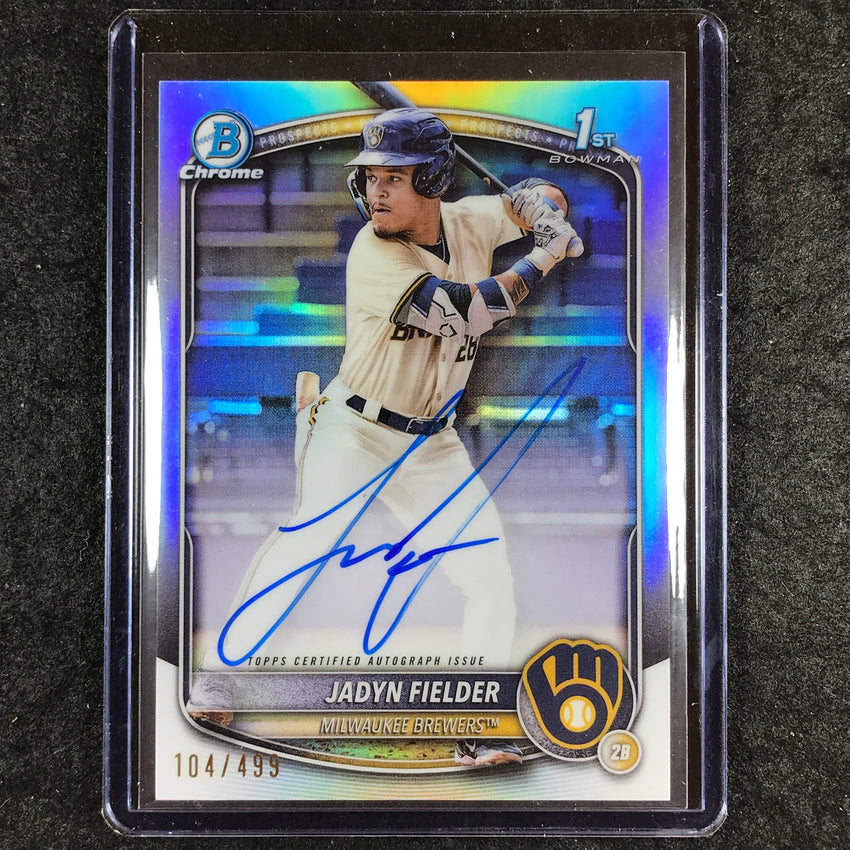 2025 Bowman Baseball JADYN FIELDER Chrome Prospect Auto Silver Refractor 104/499