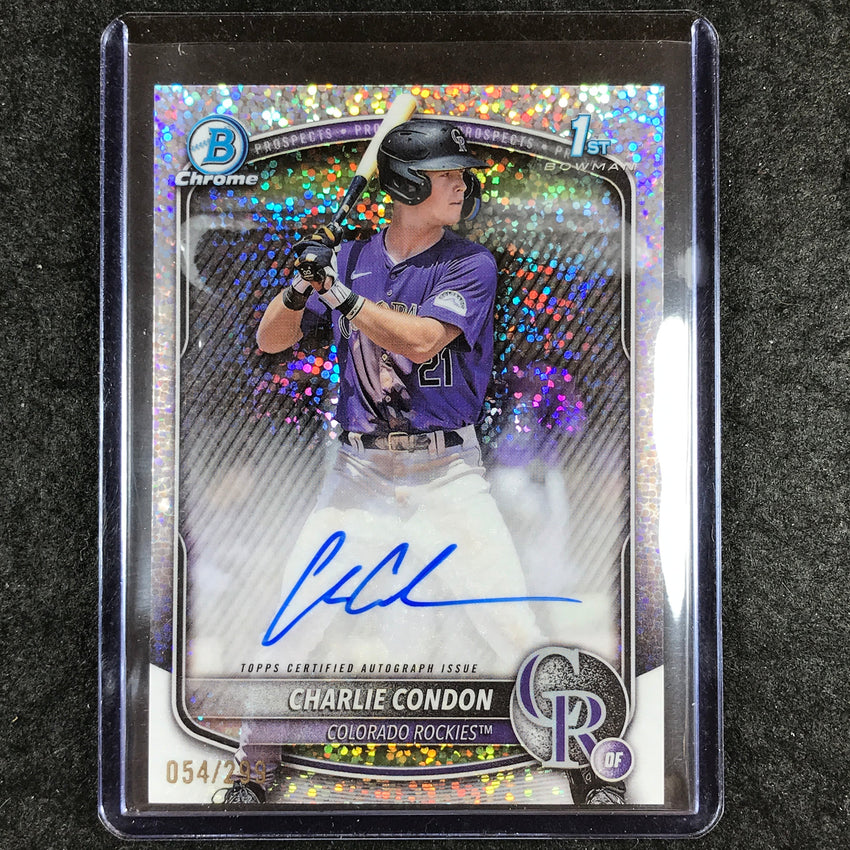 2025 Bowman Baseball CHARLIE CONDON Chrome Prospect 1st Bowman Auto 54/299