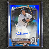 2025 Bowman Baseball KEVIN MCGONIGLE Chrome Prospect 1st Bowman Auto Blue 27/150