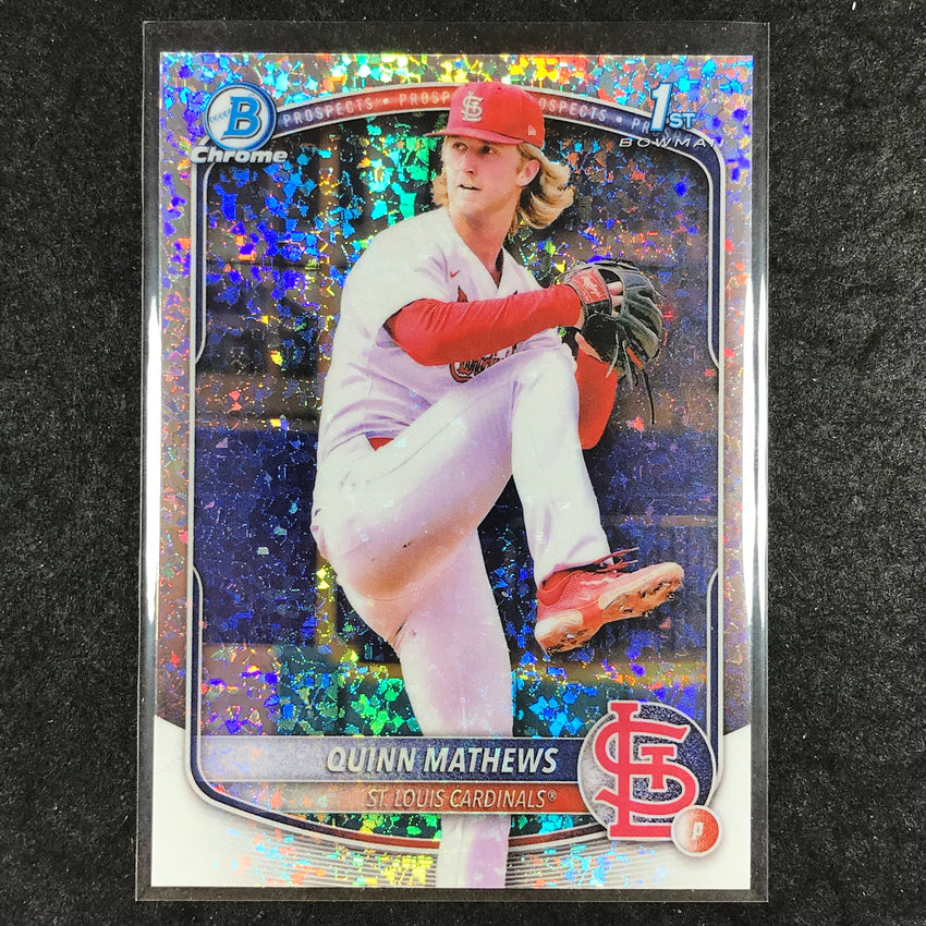 2025 Bowman Baseball QUINN MATHEWS Chrome Prospect 1st Bowman Mini-Diamond #25