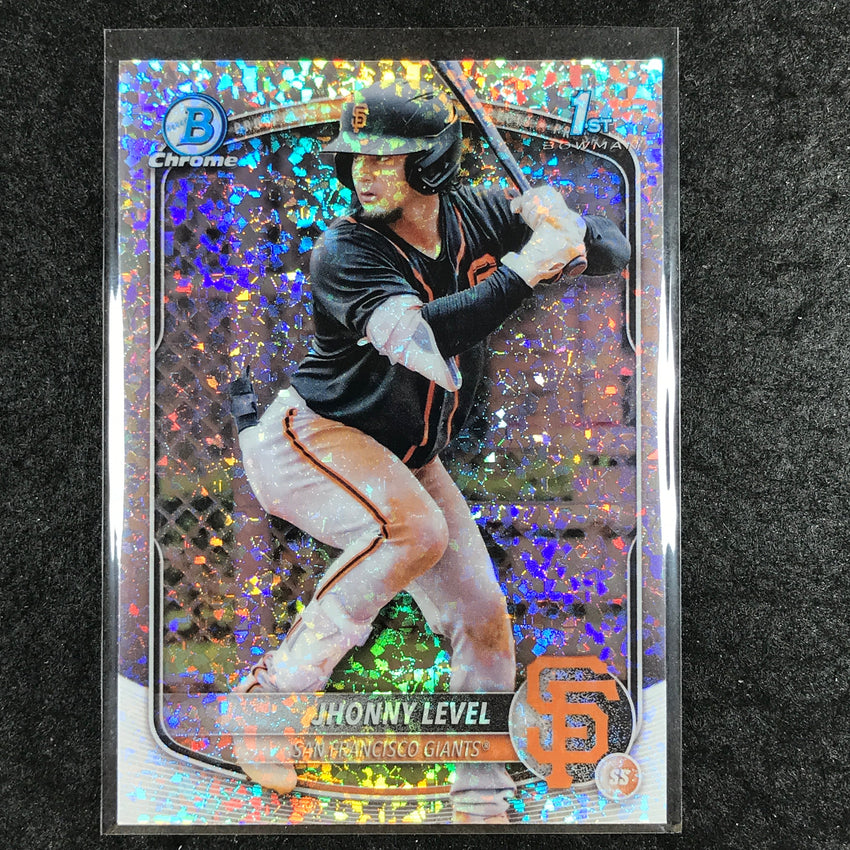 2025 Bowman Baseball JOHNNY LEVEL Chrome Prospect 1st Bowman Mini-Diamond #147