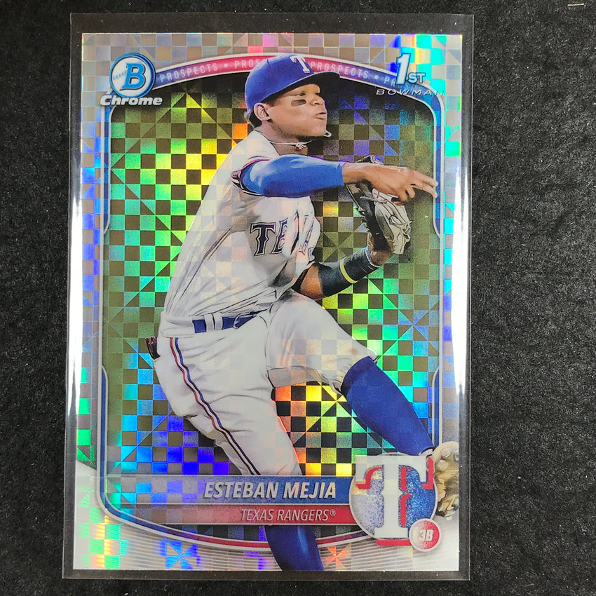 2025 Bowman Baseball ESTEBAN MEJIA Chrome Prospect 1st Bowman X-Fractor #9