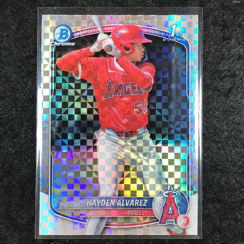 2025 Bowman Baseball HAYDEN ALVAREZ Chrome Prospect 1st Bowman X-Fractor #12