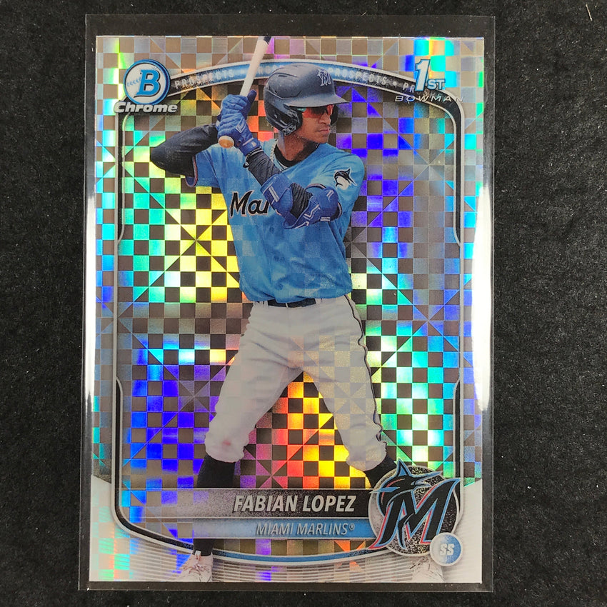 2025 Bowman Baseball FABIAN LOPEZ Chrome Prospect 1st Bowman X-Fractor #19