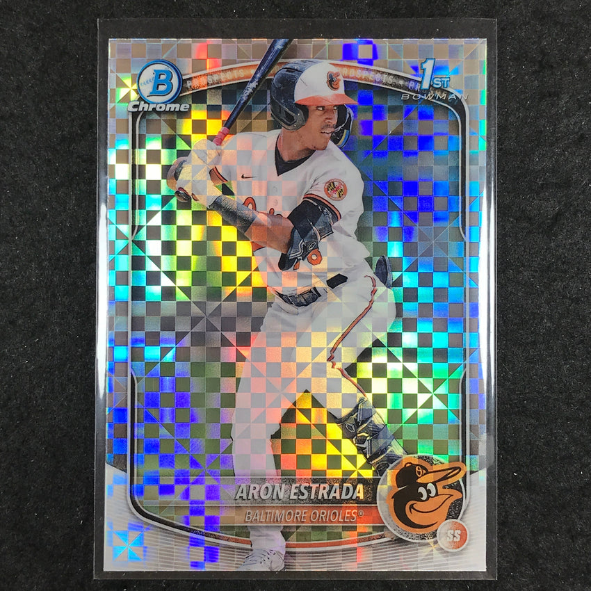 2025 Bowman Baseball ARON ESTRADA Chrome Prospect 1st Bowman X-Fractor #33