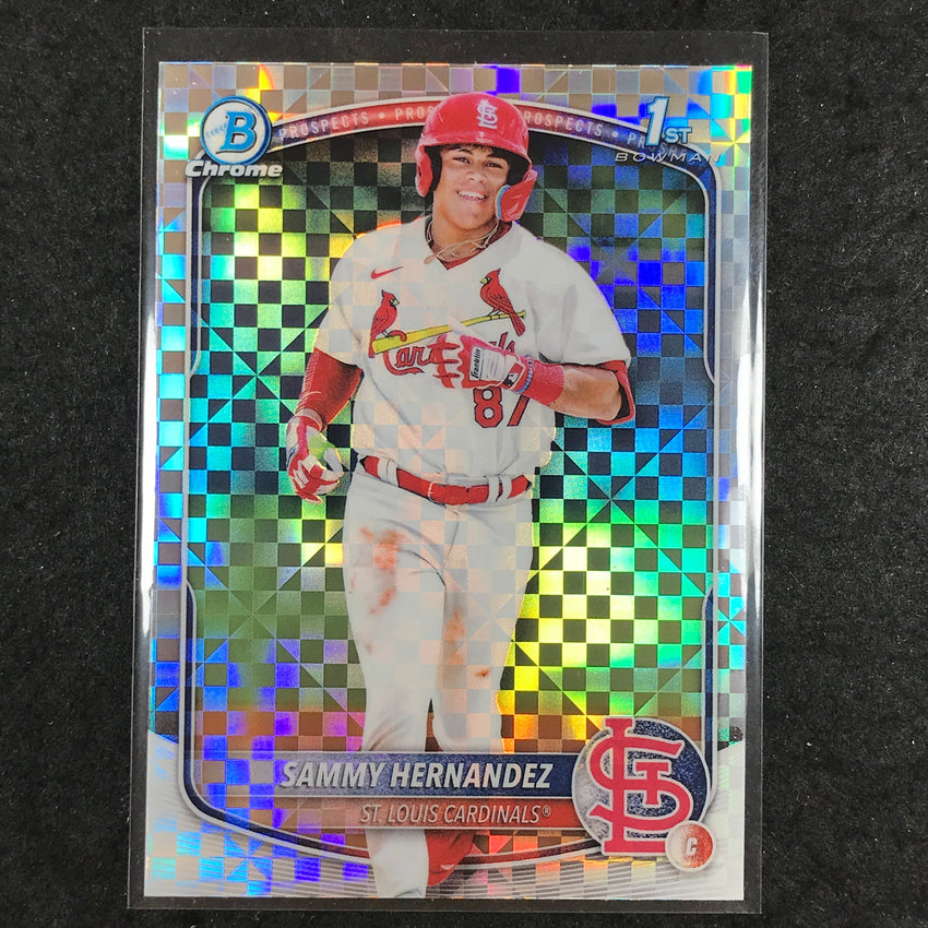 2025 Bowman Baseball SAMMY HERNANDEZ Chrome Prospect 1st Bowman X-Fractor #66