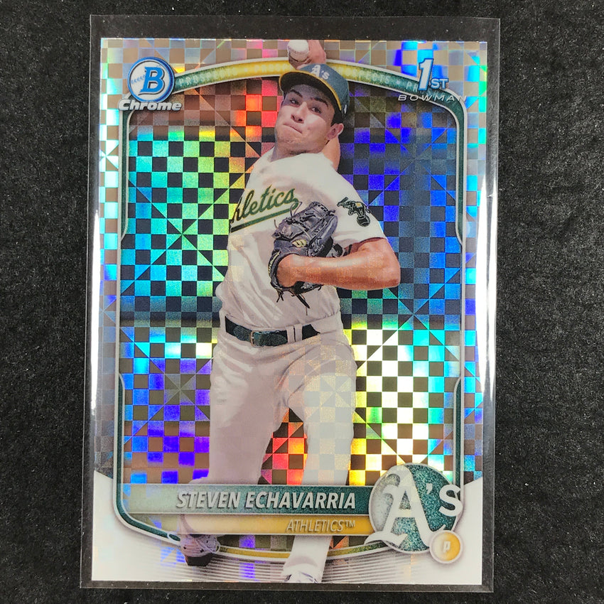 2025 Bowman Baseball STEVEN ECHAVARRIA Chrome Prospect 1st Bowman X-Fractor #73