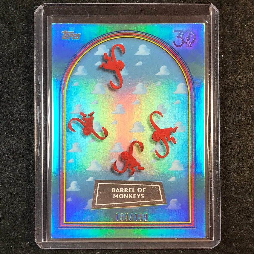 2025 Topps Toy Story BARREL OF MONKEYS Aqua Foil 199/199 #27