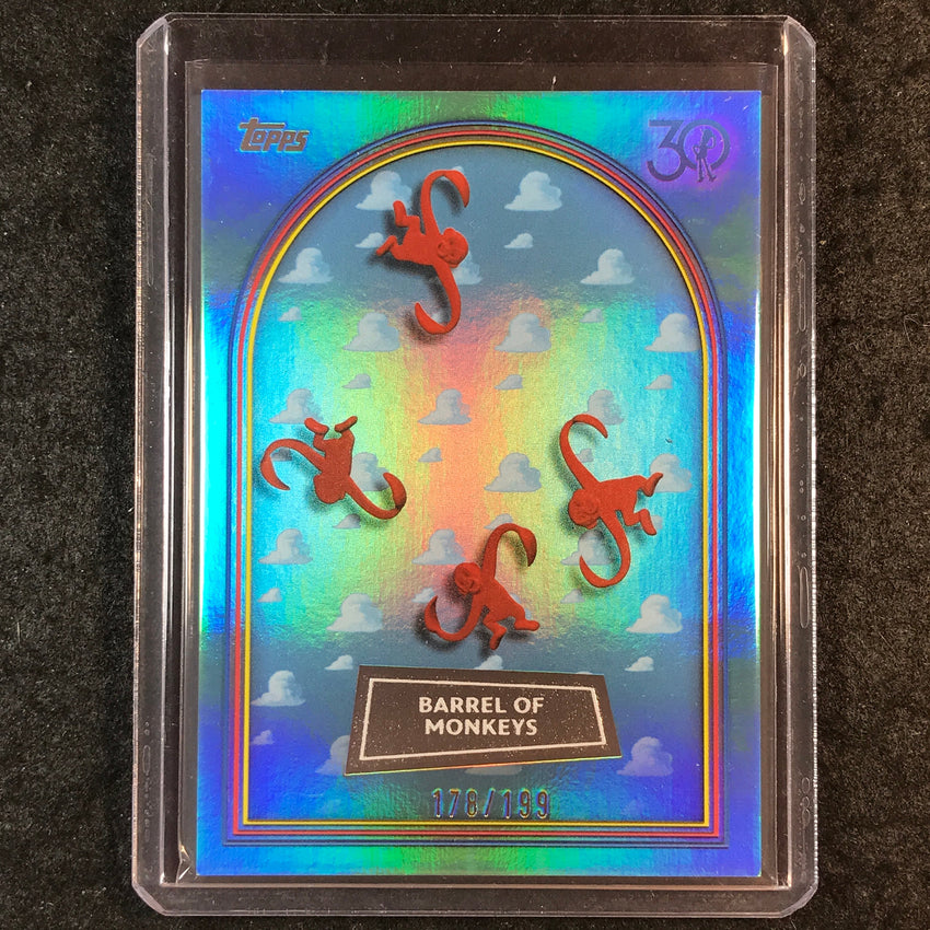 2025 Topps Toy Story BARREL OF MONKEYS Aqua Foil 178/199 #27