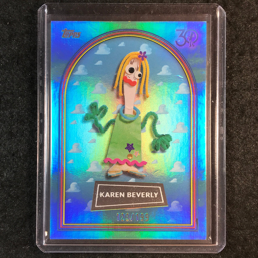 2025 Topps Toy Story KAREN BEVERLY Aqua Foil 123/199 #99