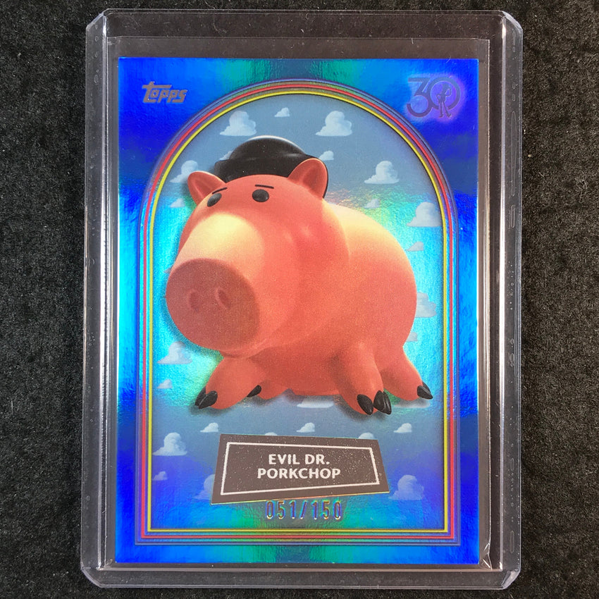 2025 Topps Toy Story EVIL DR. PORKCHOP Blue Foil 51/150 #48