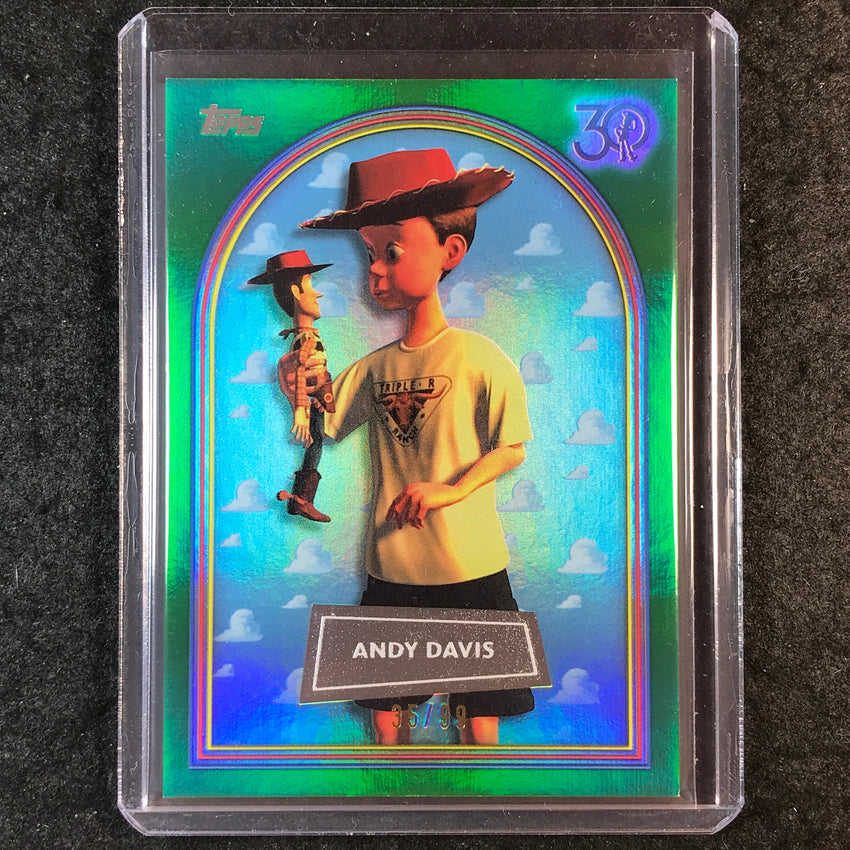 2025 Topps Toy Story ANDY DAVIS Green Foil 35/99 #7