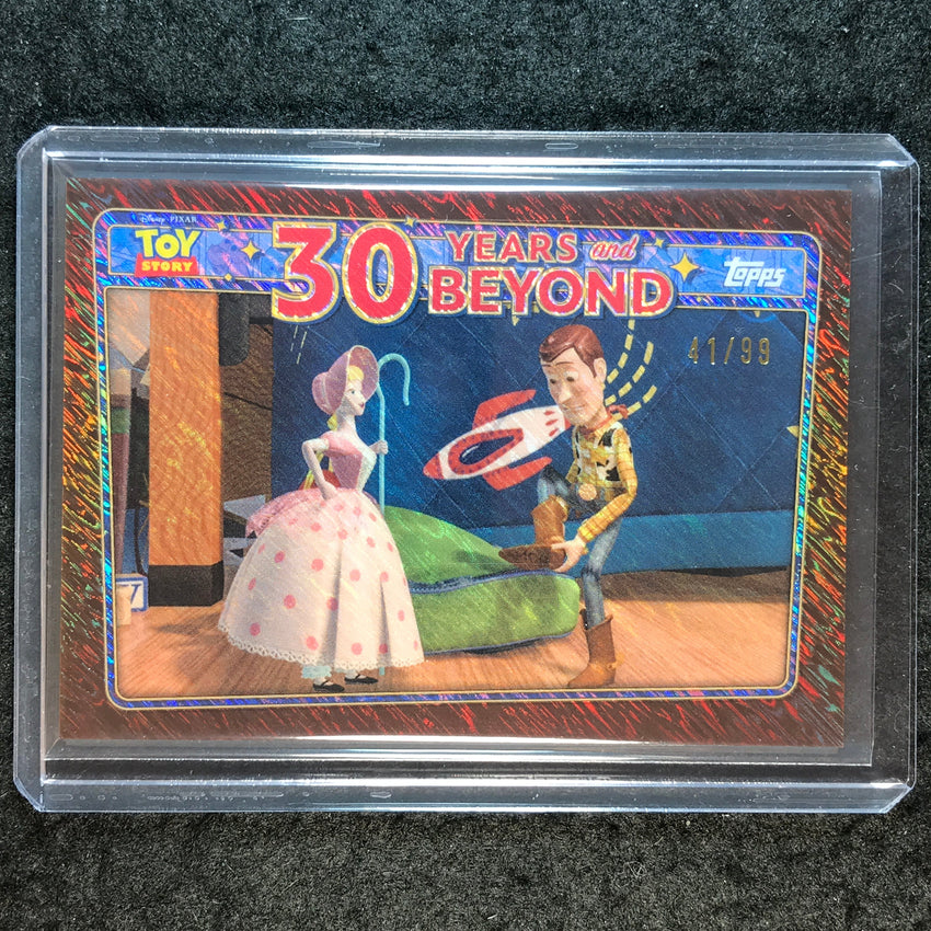 2025 Topps Toy Story WOODY 30 Years And Beyond Cowboy Hat Shimmer 41/99 #18