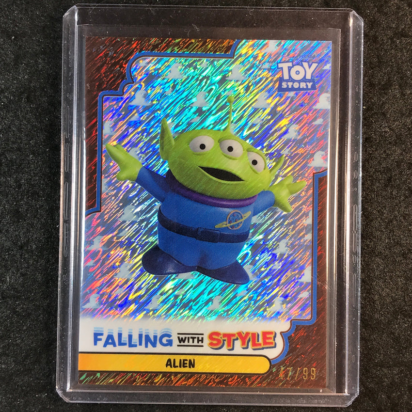 2025 Topps Toy Story ALIEN Falling With Style Cowboy Hat Shimmer 47/99 #3