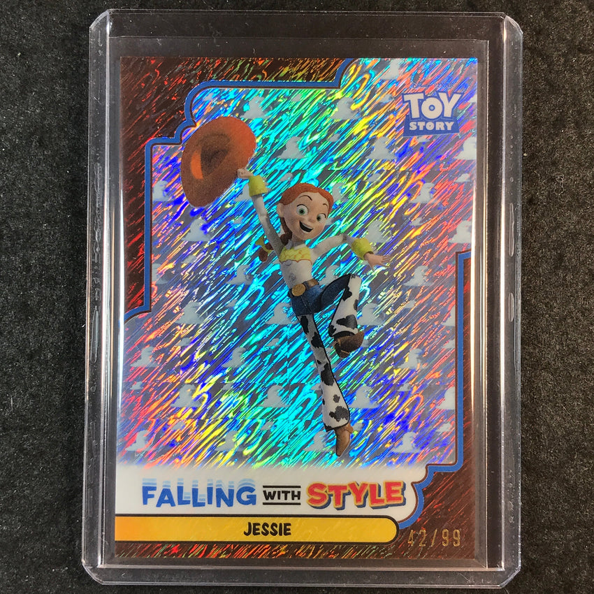 2025 Topps Toy Story JESSIE Falling With Style Cowboy Hat Shimmer 42/99 #6
