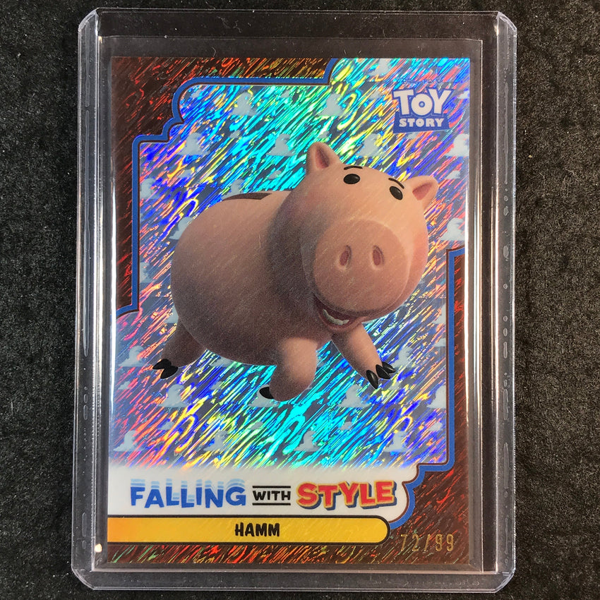 2025 Topps Toy Story HAMM Falling With Style Cowboy Hat Shimmer 72/99 #7