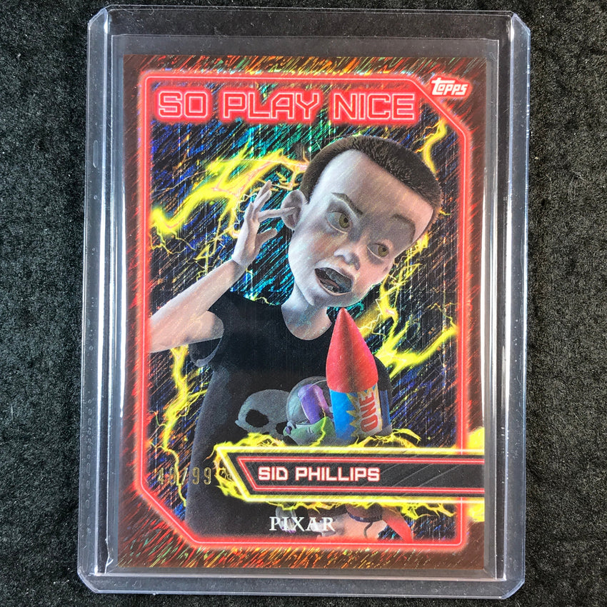 2025 Topps Toy Story SID PHILLIPS So Play Nice Cowboy Hat Shimmer 40/99 #1