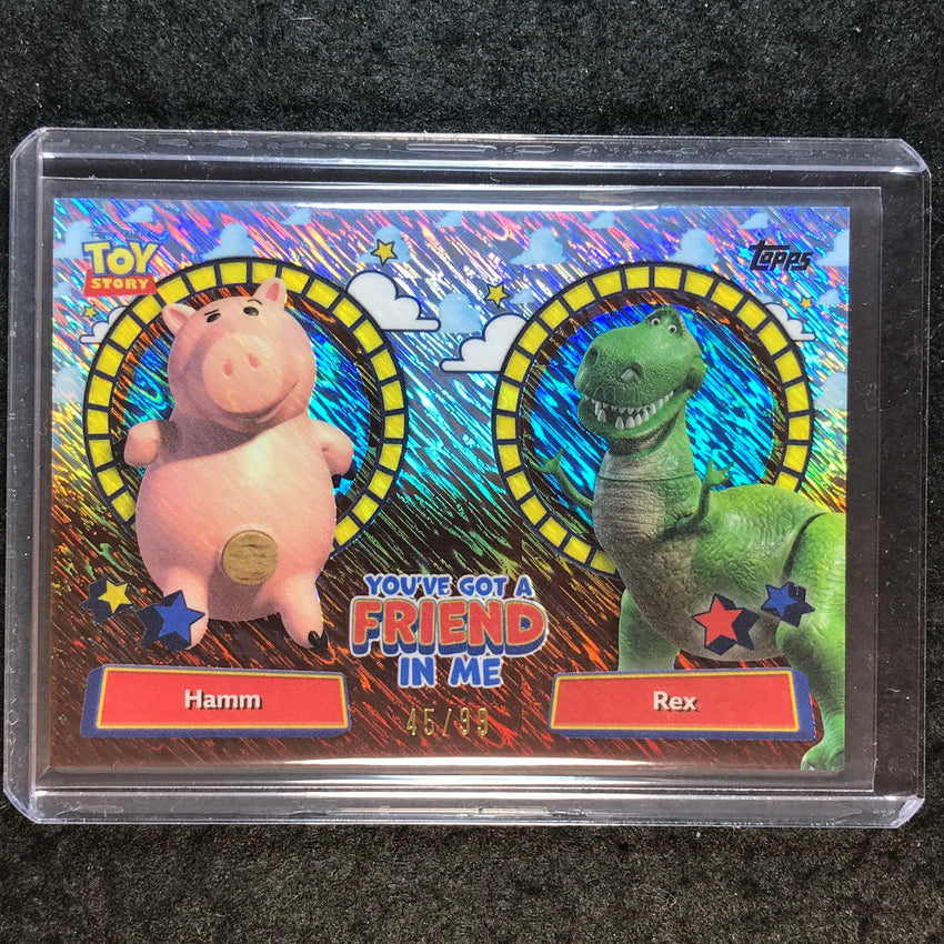 2025 Topps Toy Story HAMM REX You've Got A Friend In Me Cowboy Shimmer 45/99 #2