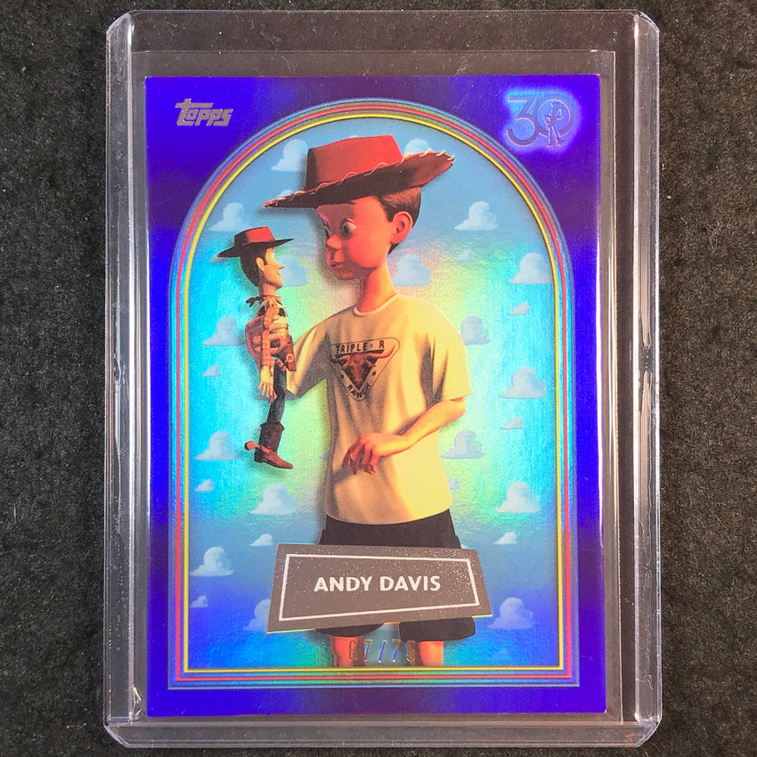 2025 Topps Toy Story ANDY DAVIS Purple Foil 67/75 #7