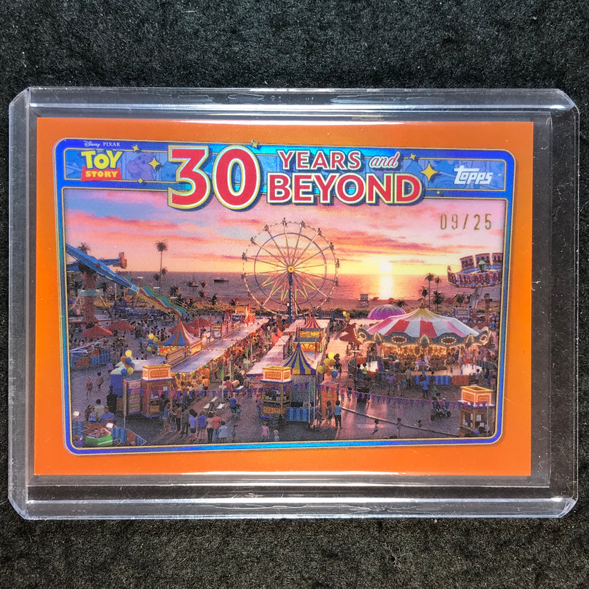 2025 Topps Toy Story CARNIVAL COMES TO TOWN 30 Years And Beyond Orange 9/25 #34