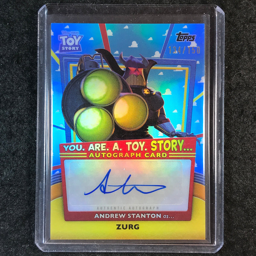 2025 Topps Toy Story ANDREW STANTON ZURG You Are A ToyStory Auto Blue 134/150