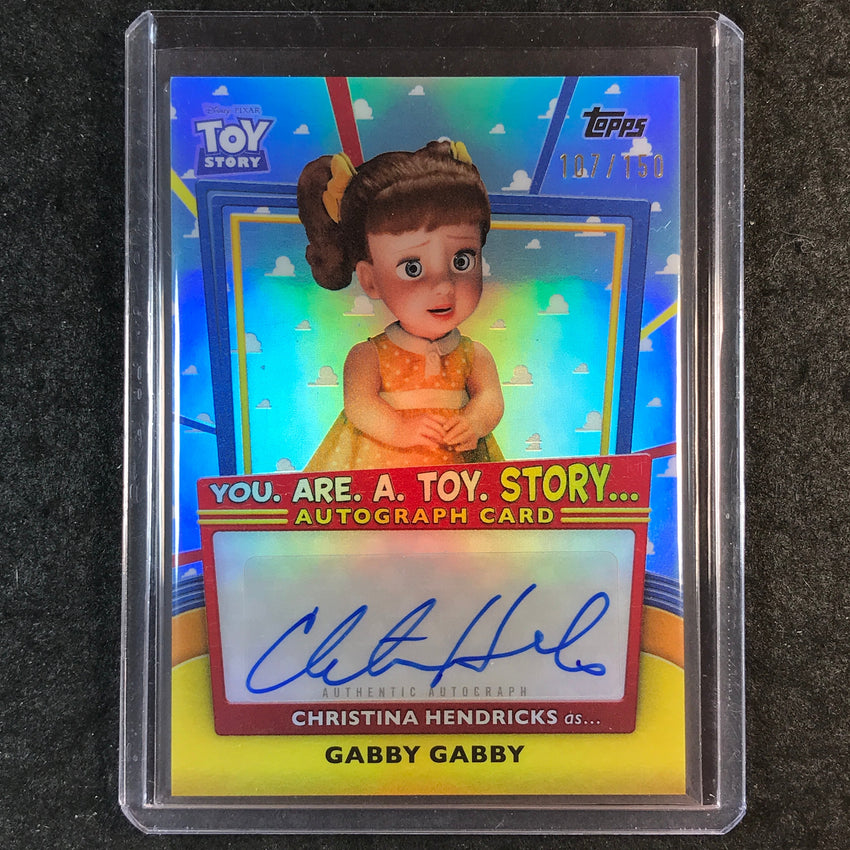 2025 Topps Toy Story CHRISTINA HENDRICKS AS GABBY GABBY Auto Blue Sky 107/150