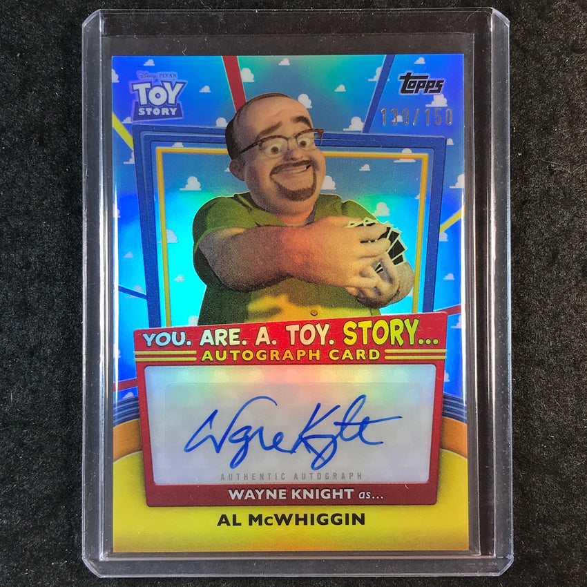 2025 Topps Toy Story WAYNE KNIGHT AS AL MCWHIGGIN Auto Blue Sky 139/150