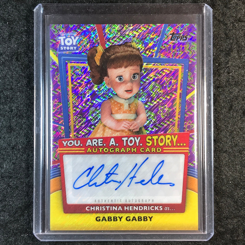 2025 Topps Toy Story CHRISTINA HENDRICKS AS GABBY GABBY Auto Buzz Shimmer 34/75