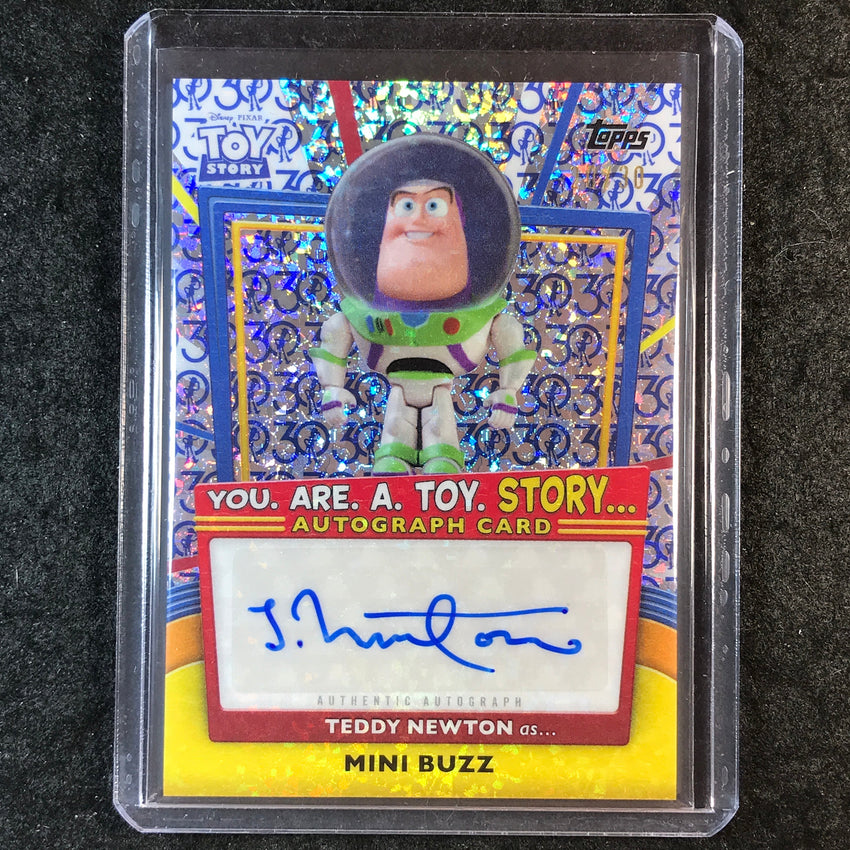 2025 Topps Toy Story TEDDY NEWTON AS MINI BUZZ Auto 30th Anniversary 20/30