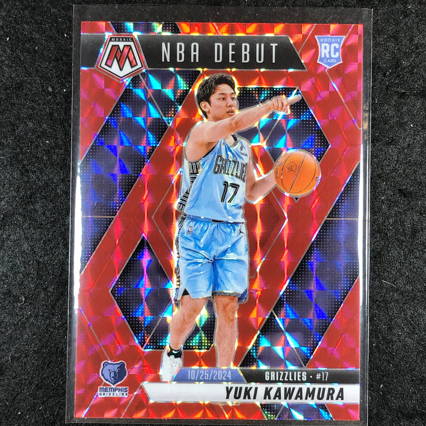 2024-25 Mosaic YUKI KAWAMURA Rookie NBA Debut Red Mosaic #265