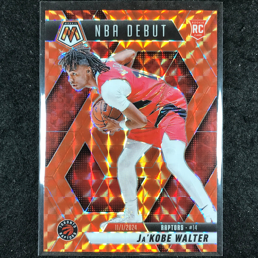 2024-25 Mosaic JA'KOBE WALTER Rookie NBA Debut Orange Mosaic /249 #253