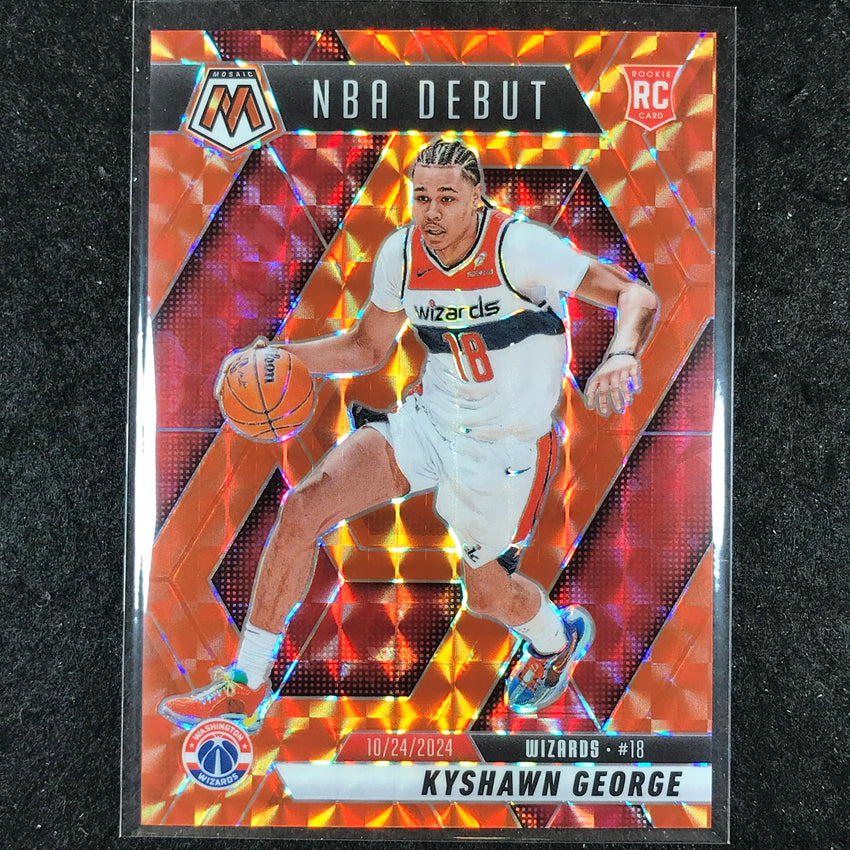 2024-25 Mosaic KYSHAWN GEORGE Rookie NBA Debut Orange Mosaic /249 #256