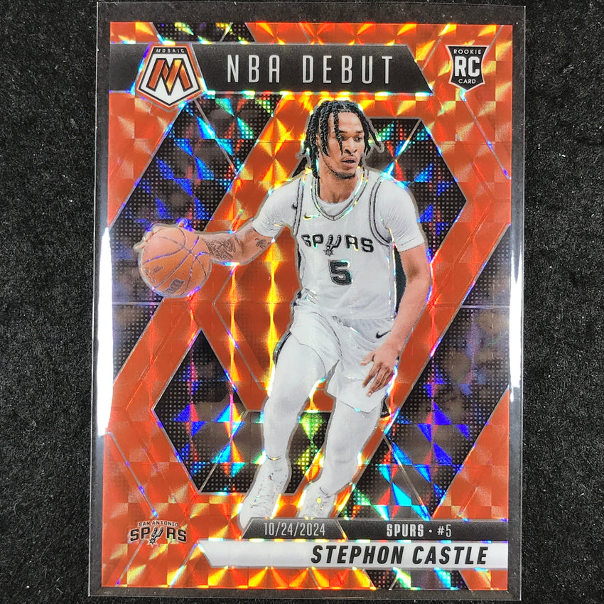 2024-25 Mosaic STEPHON CASTLE Rookie NBA Debut Orange Mosaic /249 #267