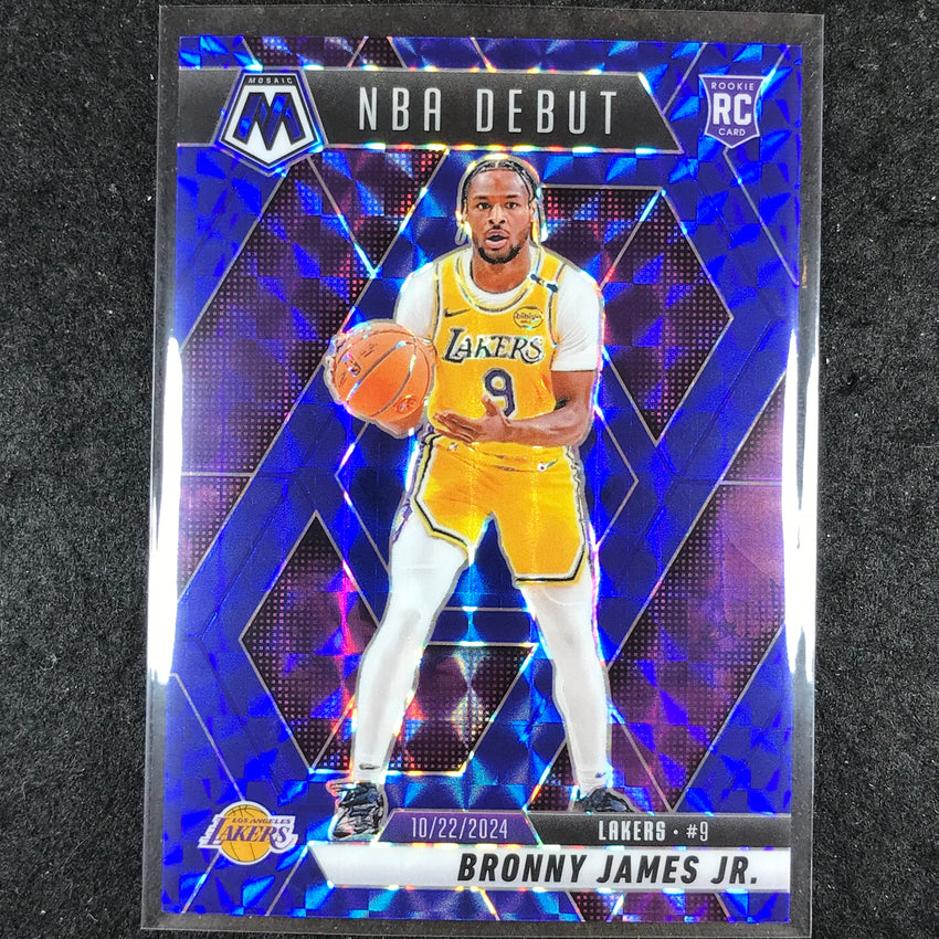 2024-25 Mosaic BRONNY JAMES JR. Rookie NBA Debut Blue Mosaic /199 #262