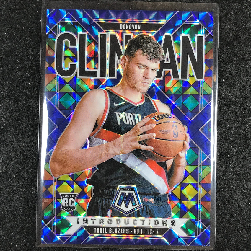 2024-25 Mosaic DONOVAN CLINGAN Introductions Rookie Blue Mosaic /199 #11