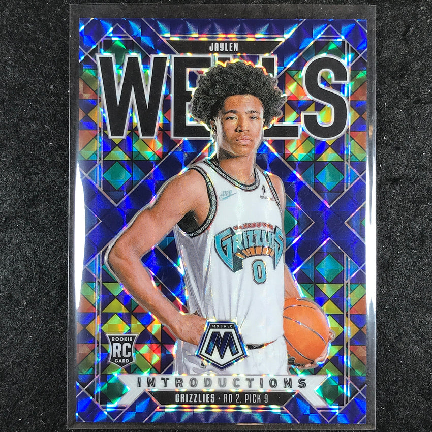2024-25 Mosaic JAYLEN WELLS Introductions Rookie Blue Mosaic /199 #18