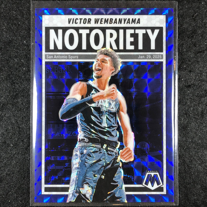 2024-25 Mosaic VICTOR WEMBANYAMA Notoriety Blue Mosaic /199 #3