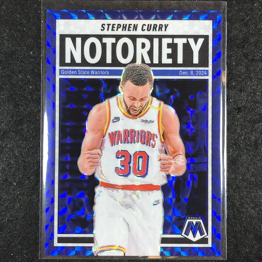 2024-25 Mosaic STEPHEN CURRY Notoriety Blue Mosaic /199 #8