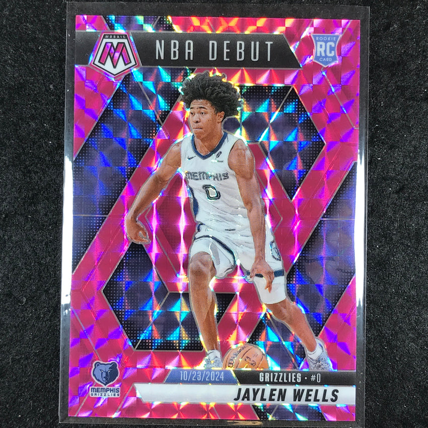 2024-25 Mosaic JAYLEN WELLS Rookie NBA Debut Pink Mosaic /175 #260