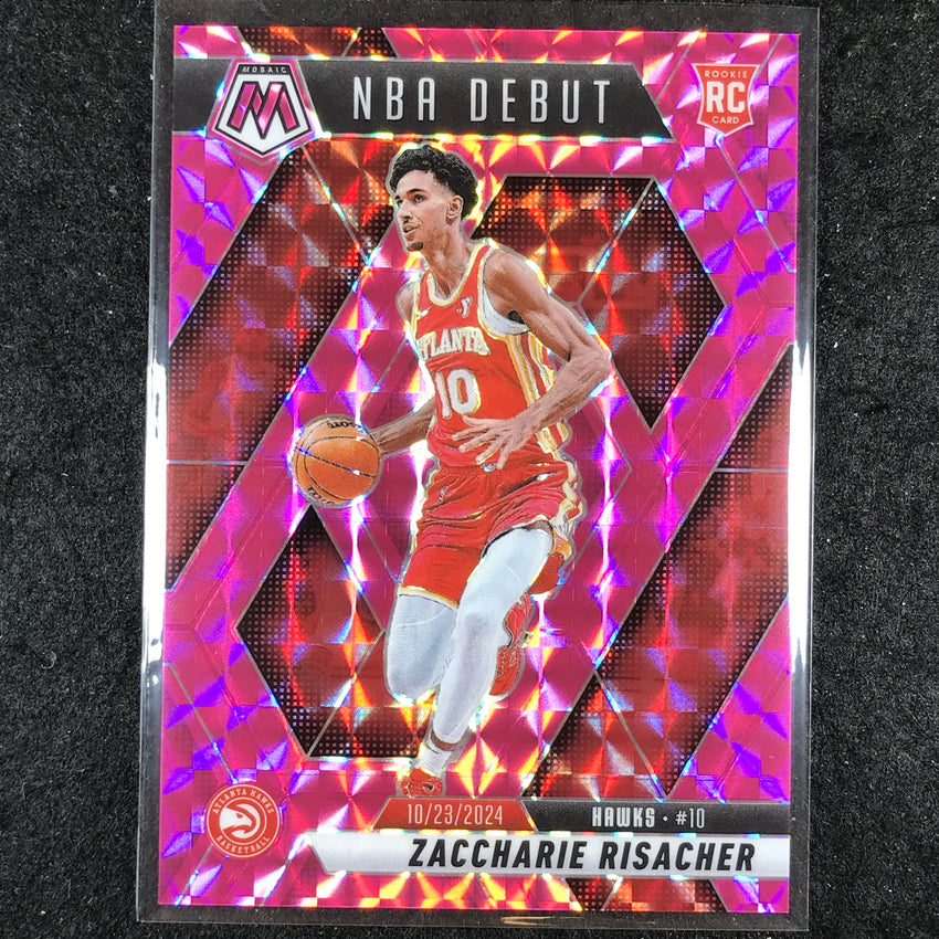 2024-25 Mosaic ZACCHARIE RISACHER Rookie NBA Debut Pink Mosaic /175 #269